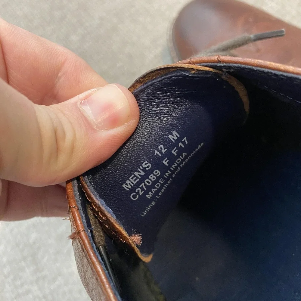 Cole Haan Grand.OS Shoes Mens Size 12 M Brown Leather Wingtip Brogue C27089‎